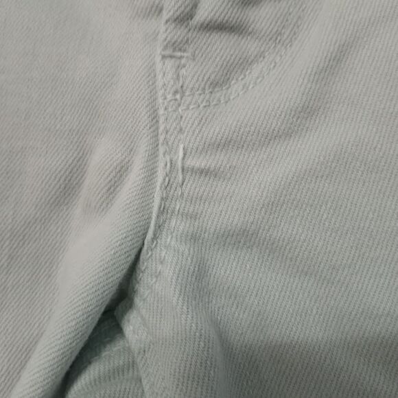 Madewell High Rise Zip Closure Hem Cropped Jeans Size 26 Mint Green - Picture 9 of 12